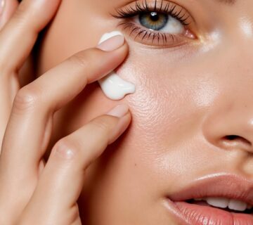 Woman applying eye cream 2000px 360x320