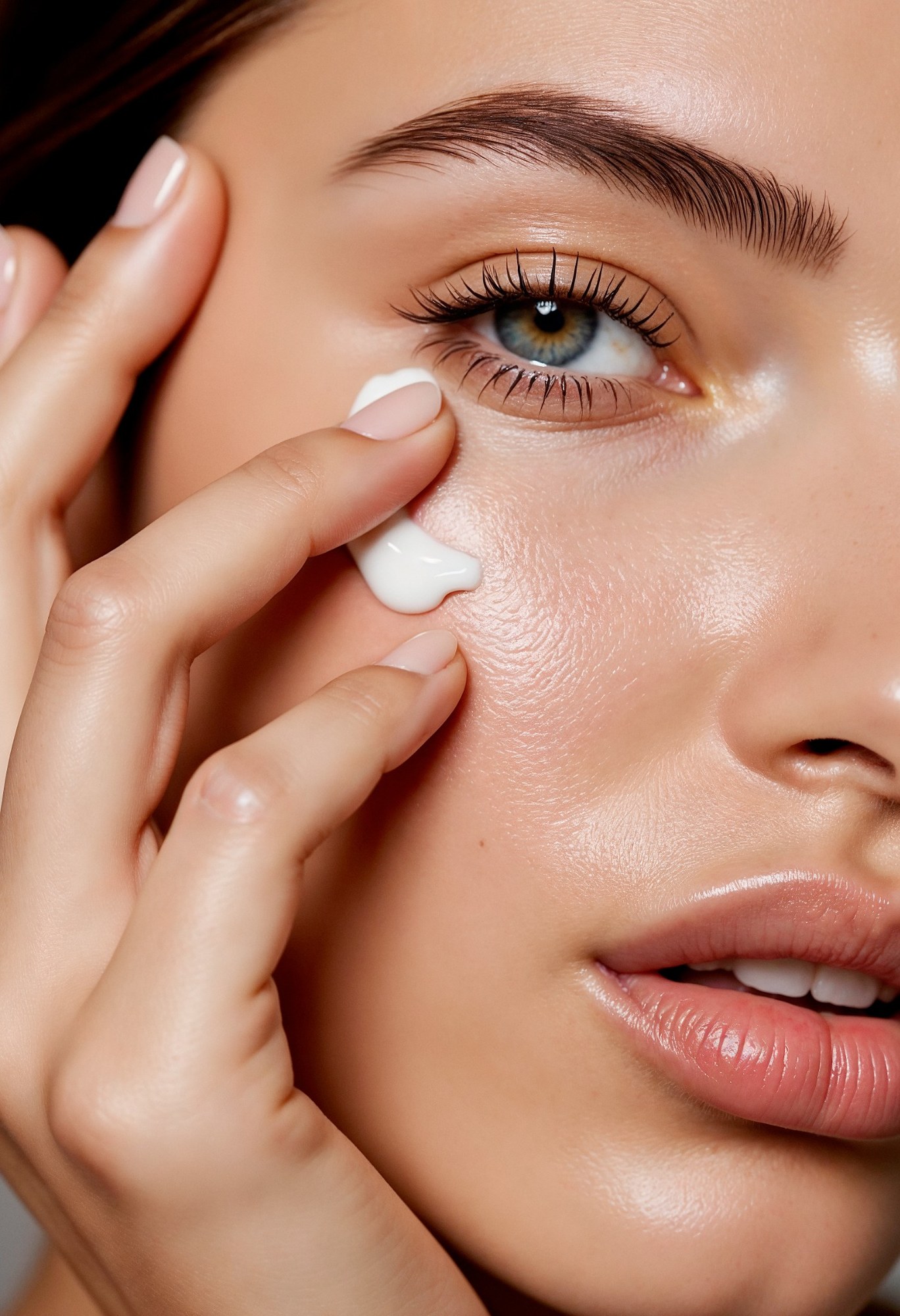 Woman applying eye cream 2000px